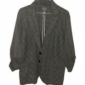 Women's Black Plaid Jacket From Torrid